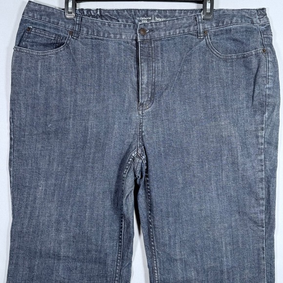 Liz‎ Claiborne Jeans Women 22W Blue Classic Bootcut Stretch Denim Dark 46x31" - Picture 2 of 6